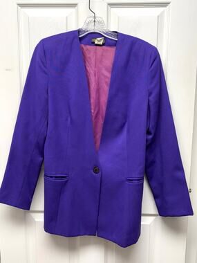 Epitome Blazer Purple Jacket Women’s Size 12 Vintage USA Tailored Lined